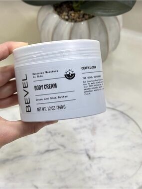 BEVEL White Body Cream - Cocoa & Shea Butter, 12 oz